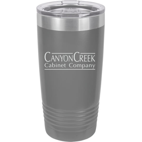   - 20 oz. Stainless Steel Tumbler w/Clear Lid Thumbnail