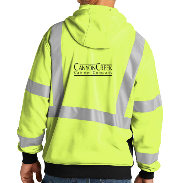   - A107 Class 3 Heavy Duty Fleece Full Zip Hoodie Thumbnail