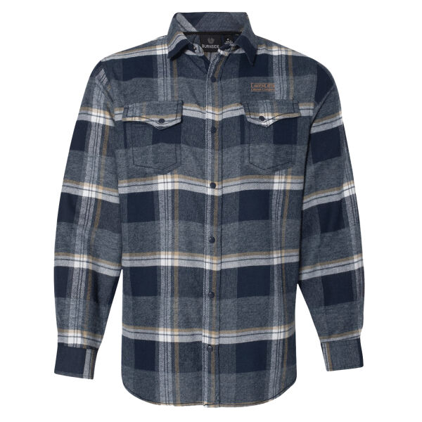   - Snap Front Long Sleeve Plaid Flannel Shirt Thumbnail